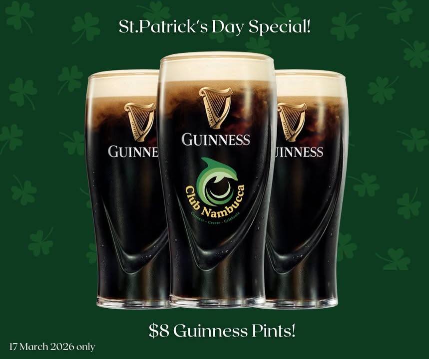 Featured image for “$8 Guinness Pints for St Patrick’s Day at Club Nambucca”