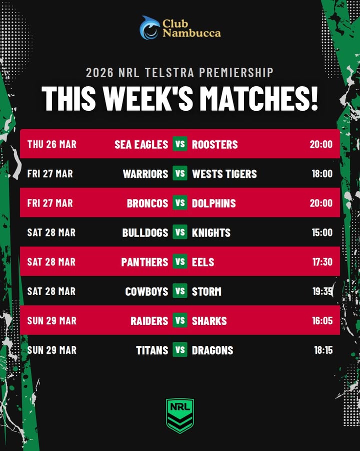 Featured image for “Watch the 2026 NRL Telstra Premiership at Club Nambucca”