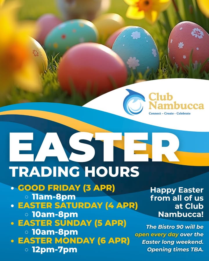 Featured image for “Easter Trading Hours at Club Nambucca”