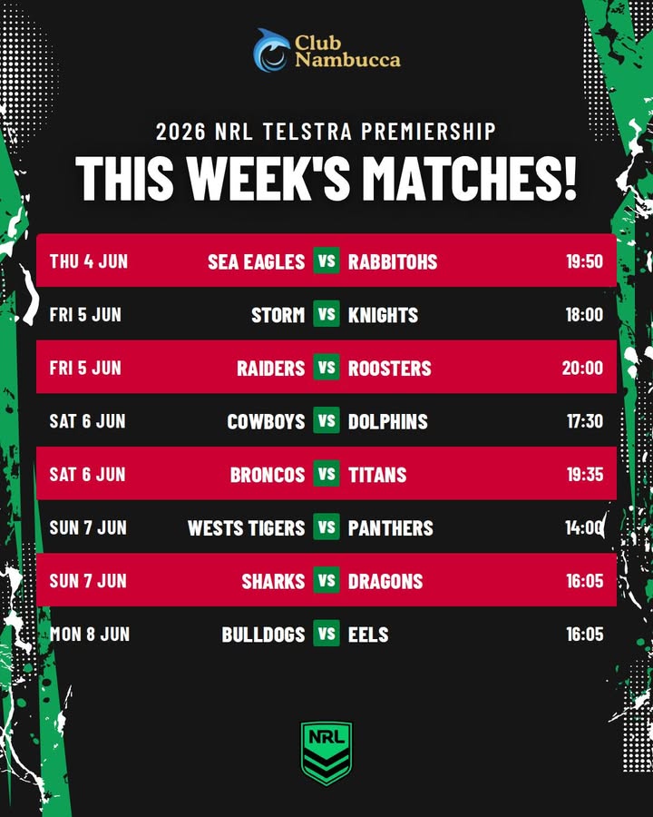 Featured image for “Watch the 2026 NRL Telstra Premiership at Club Nambucca”