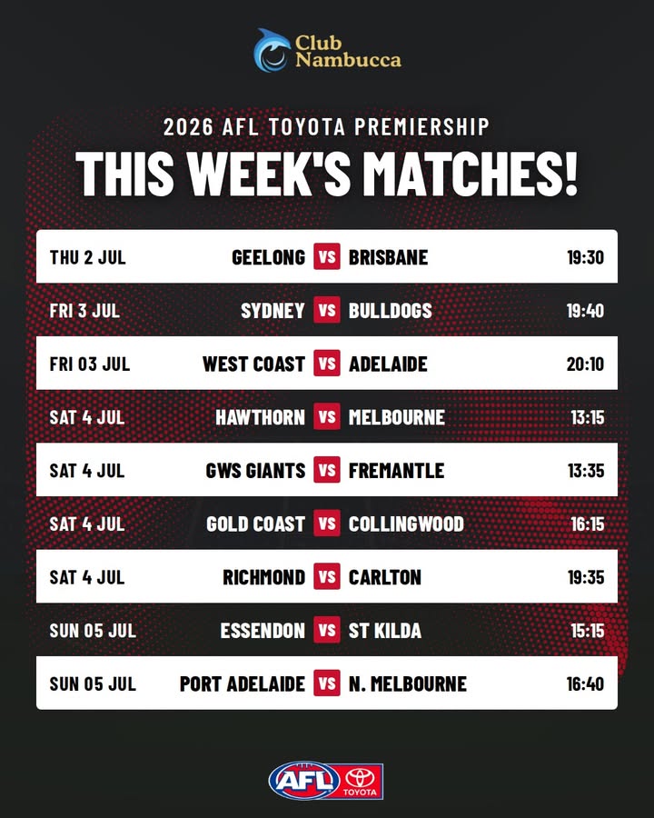 Featured image for “Watch AFL Finals Action Live at Club Nambucca This Week”